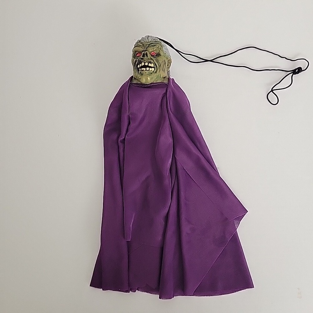 Vintage paper magic purple cape‎ zombie mini hanging Goblin Halloween prop